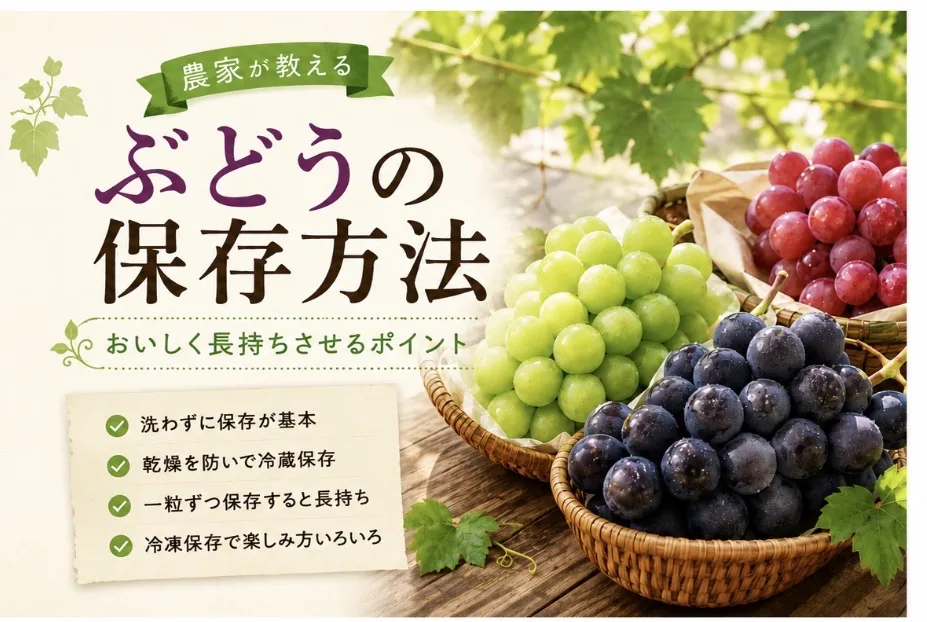 創業100年！老舗ぶどう農家がこっそり教える「ぶどうをおいしく長持ちさせる保存方法」